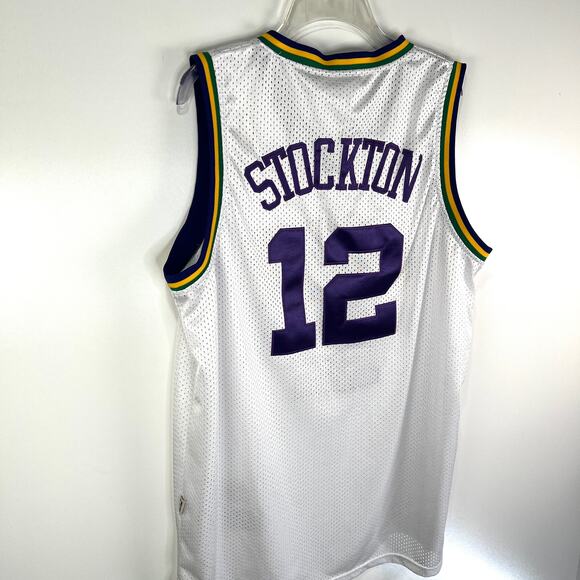 NBA Adidas Stockton Basketball Jersey Utah Jazz Climacool Swingman Streetwear - Picture 6 of 6